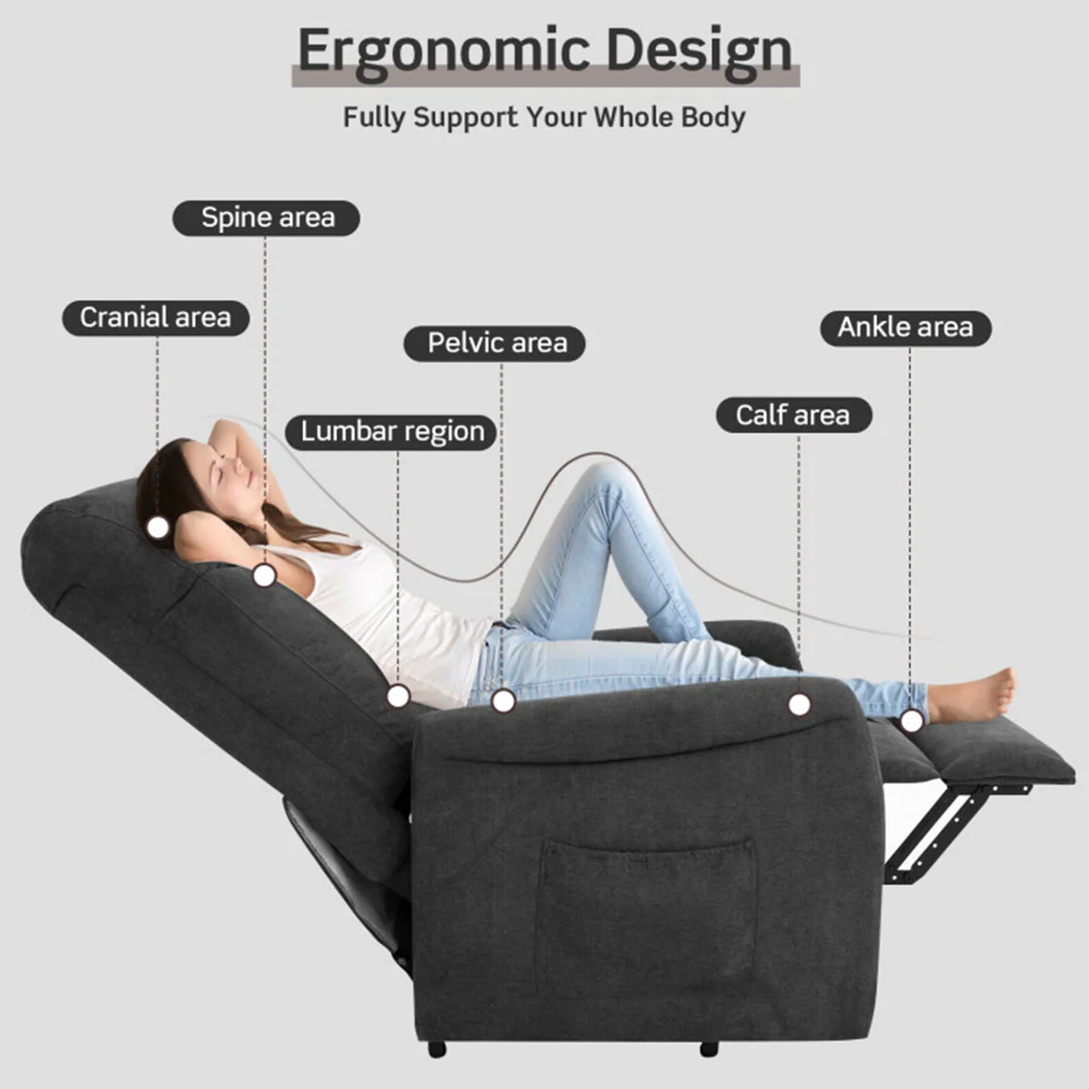 Electric Power Lift Recliner with Remote Control - Image 5