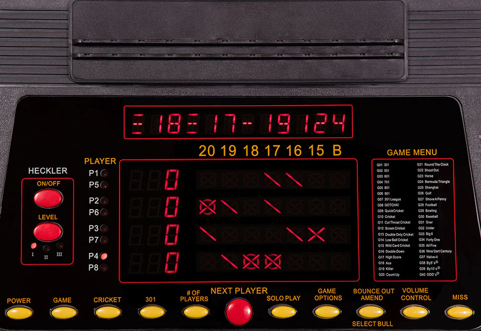 Electronic Arcade Dartboard Cabinet with Cricket Pro - Image 4