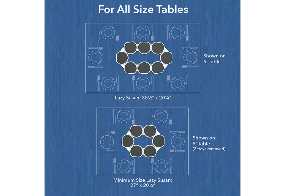 Expansion Trays for Dinner Table Lazy Susan (Set of 2) - Image 4