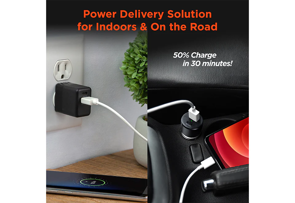 Fast Charge Dual Output Wall and Car Charger Set - Image 12