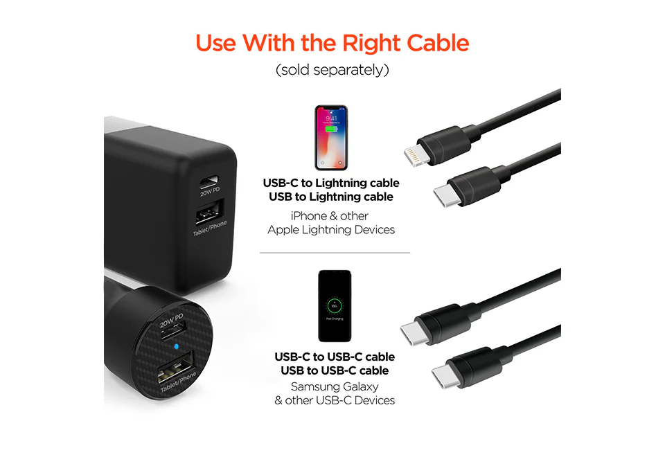 Fast Charge Dual Output Wall and Car Charger Set - Image 16