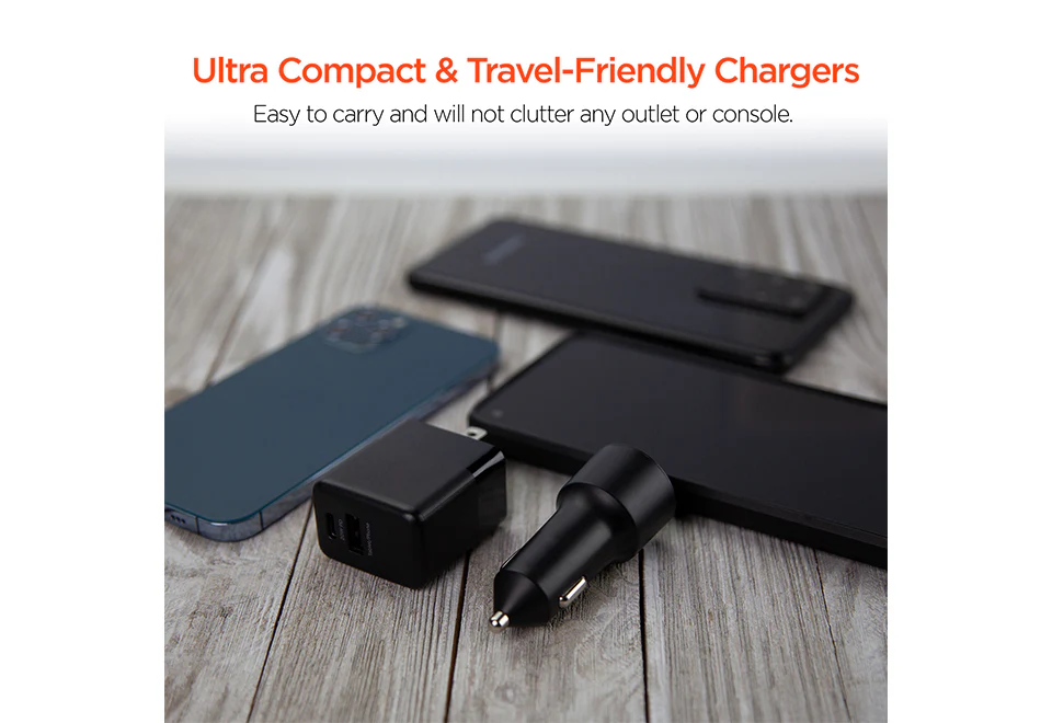 Fast Charge Dual Output Wall and Car Charger Set - Image 17
