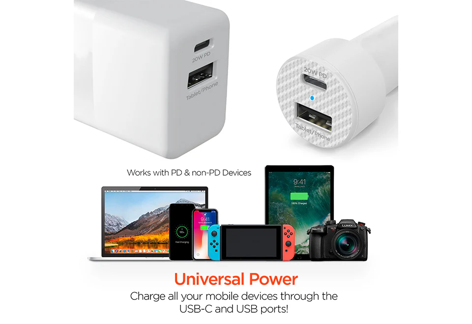 Fast Charge Dual Output Wall and Car Charger Set - Image 9