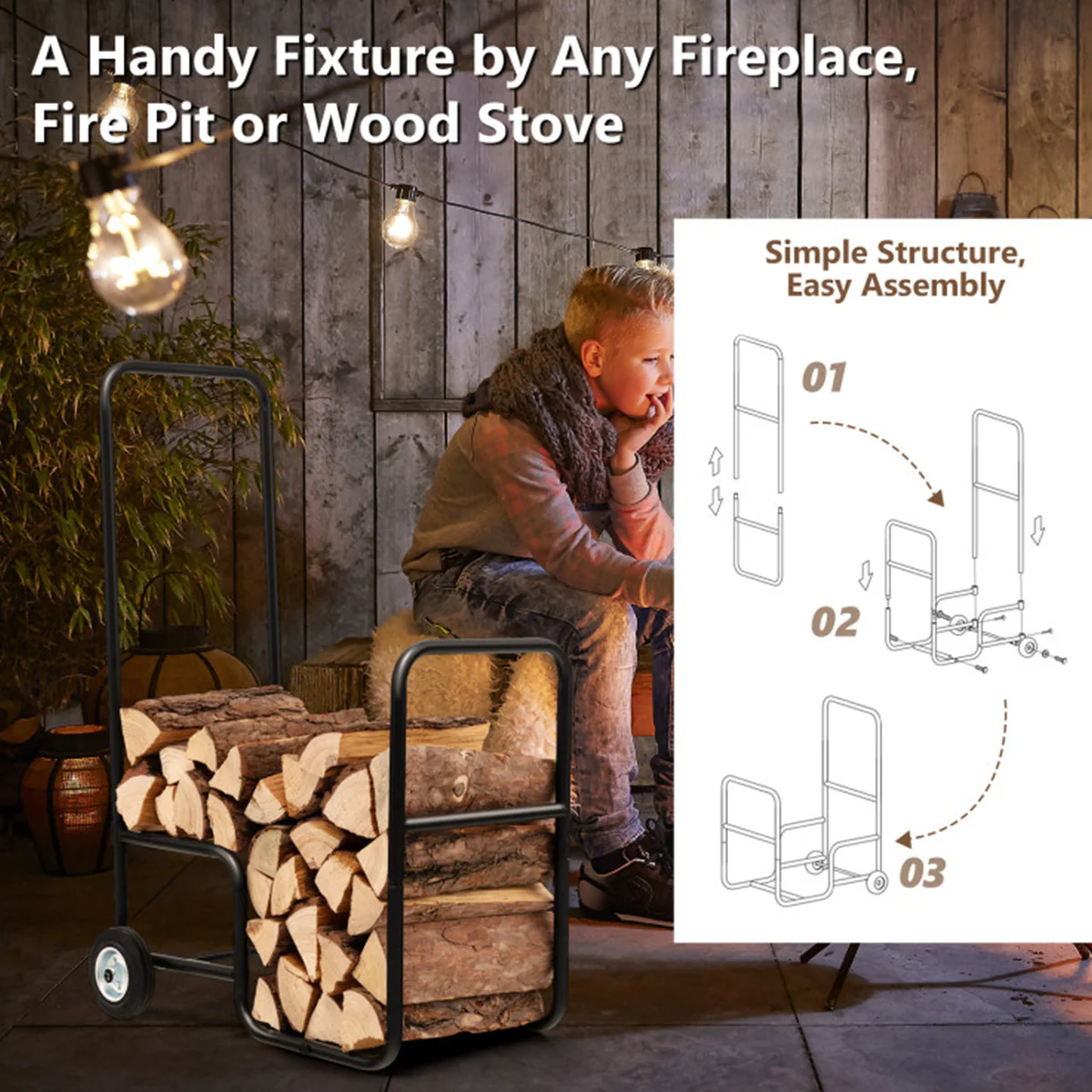 Firewood Log Cart Carrier - Image 5