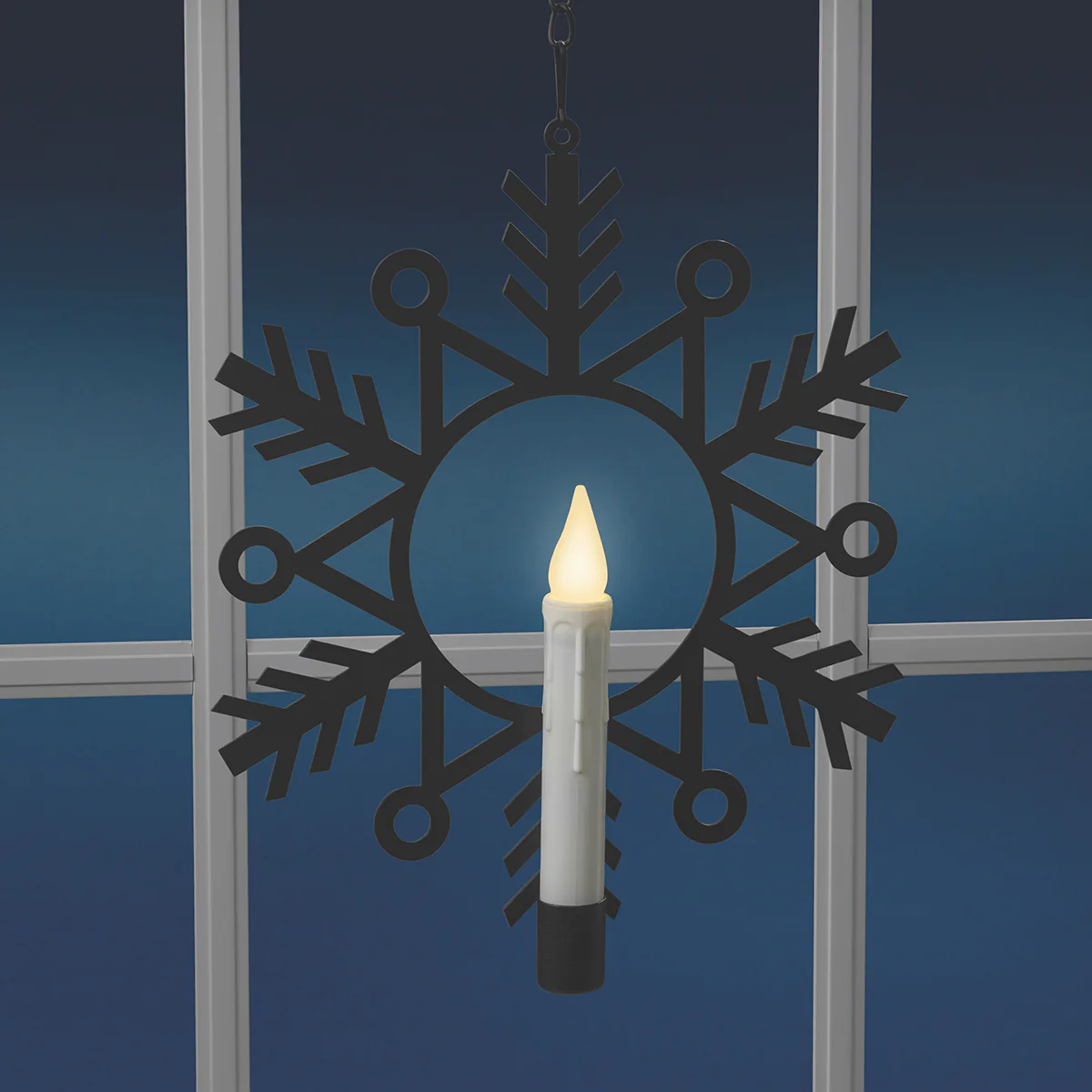 Flameless Hanging Snowflake Candles (Set of 4) - Image 2