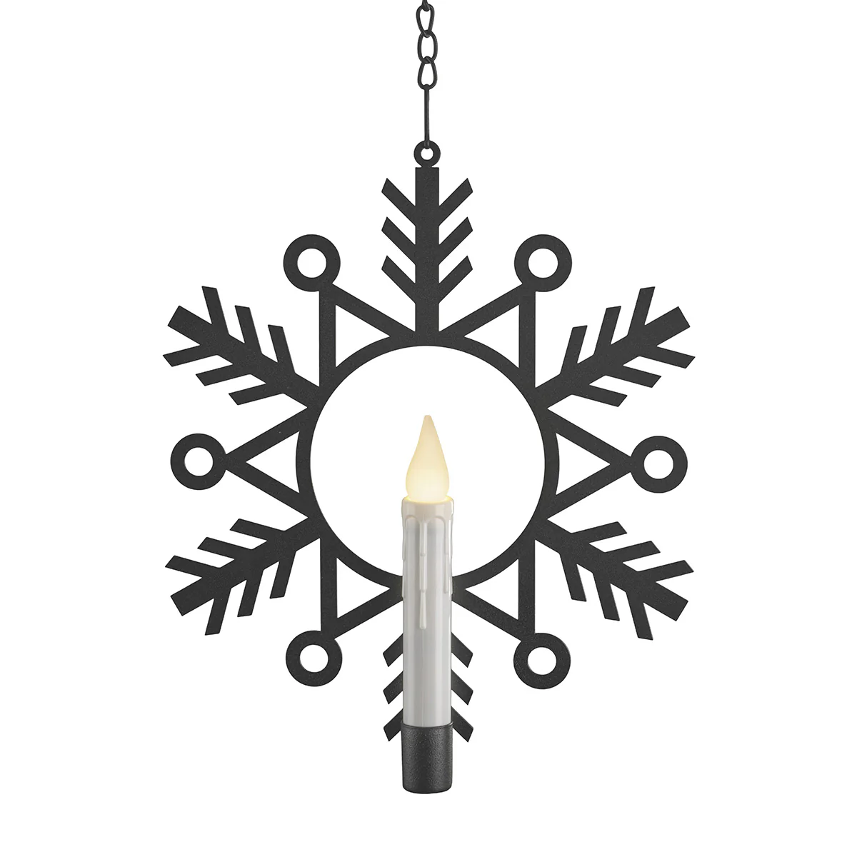 Flameless Hanging Snowflake Candles (Set of 4) - Image 3