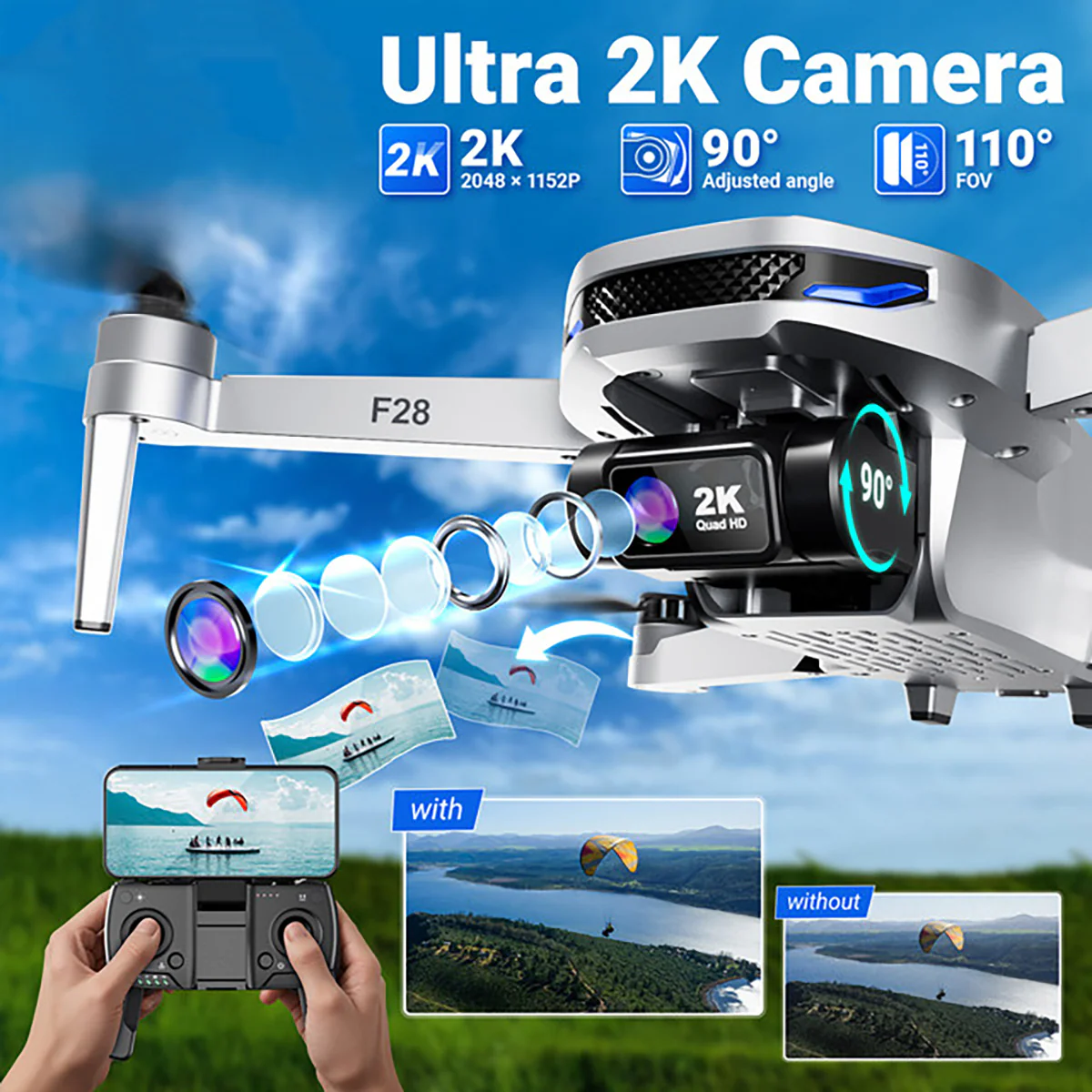 Foldable Drone with 2K FHD Camera - Image 6