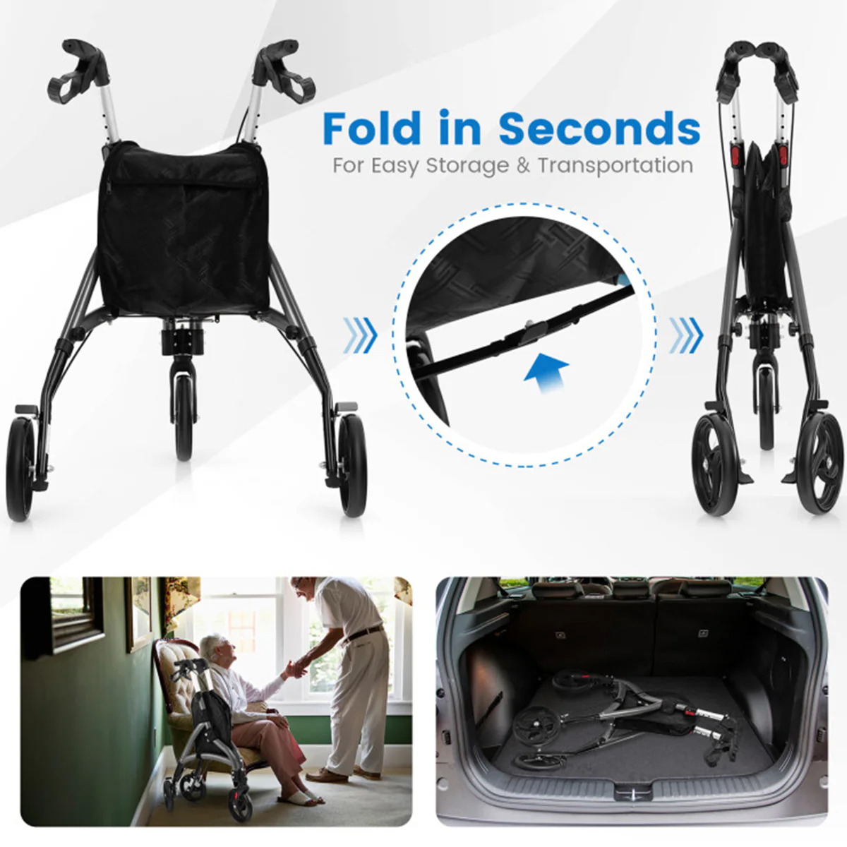 Foldable Rollator Walker - Image 4