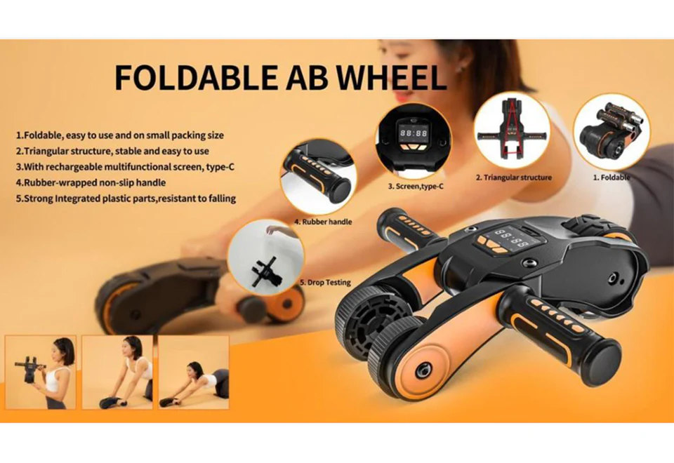 Folding Ab Wheel Roller - Image 3