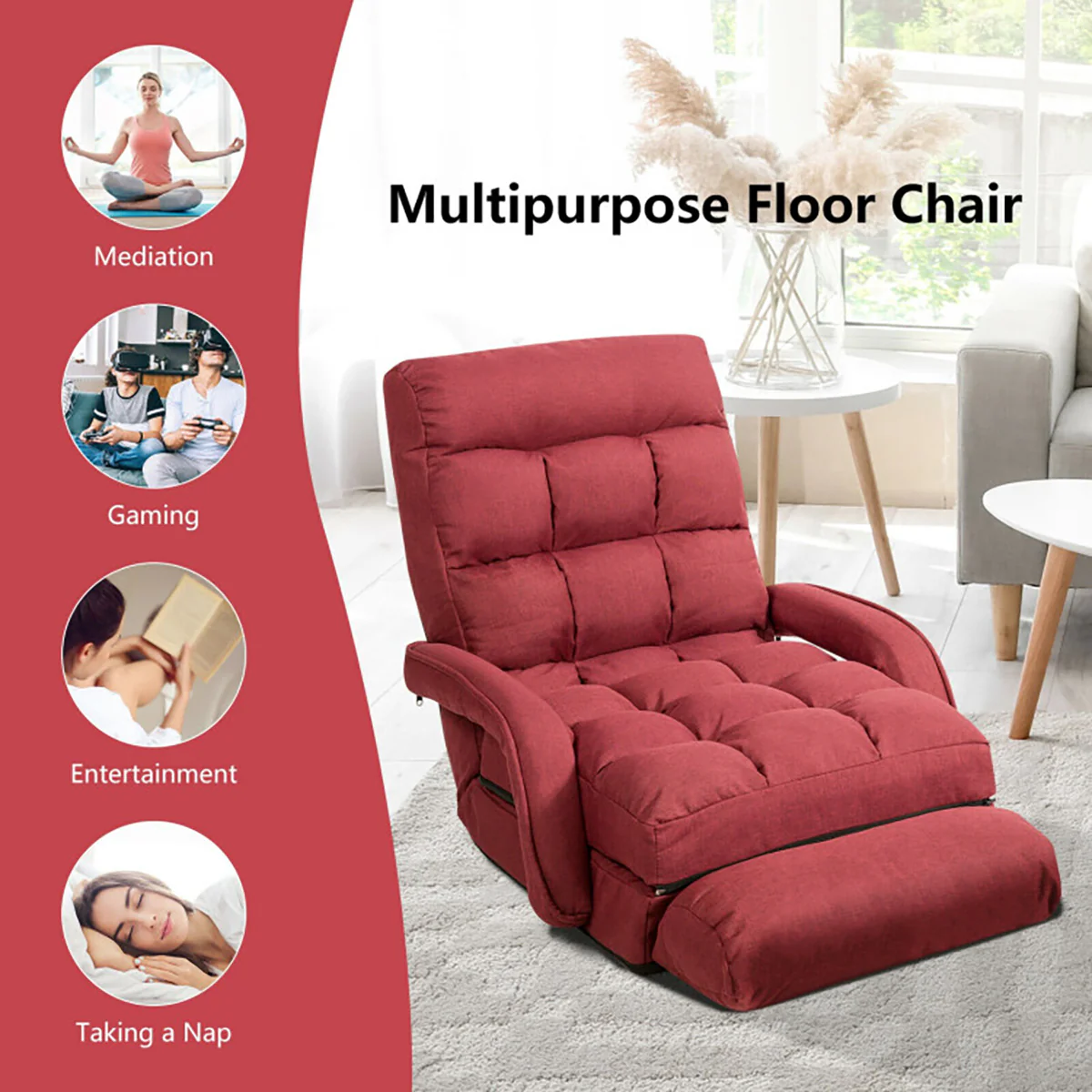 Folding Floor Chair Sofa Bed - Image 25