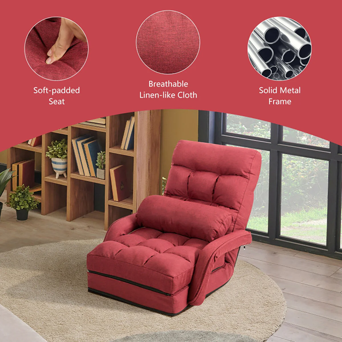 Folding Floor Chair Sofa Bed - Image 27