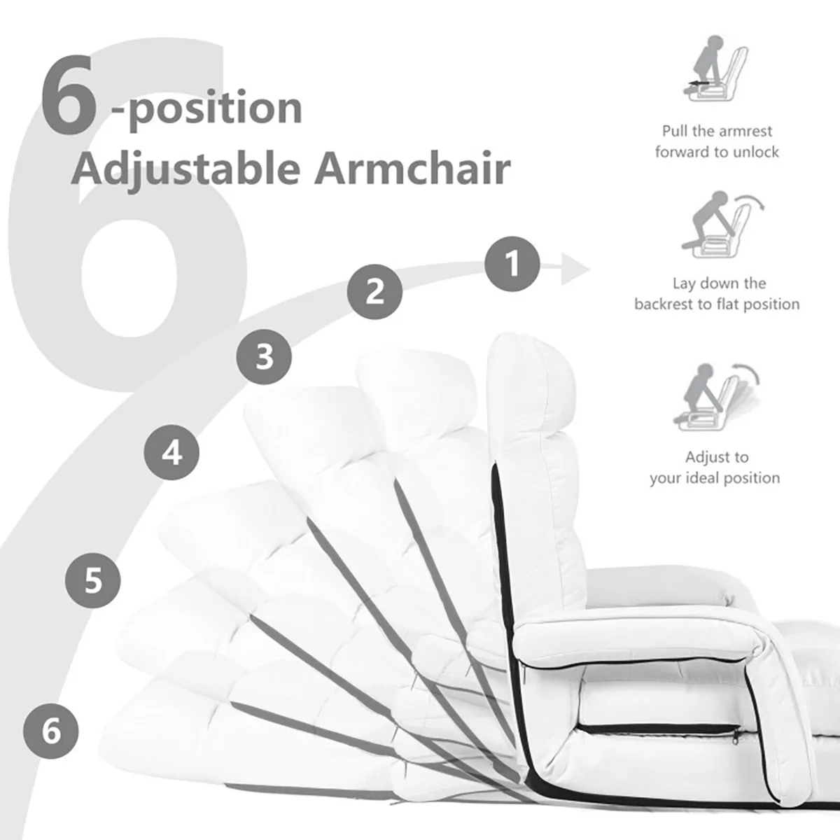 Folding Floor Chair Sofa Bed - Image 33