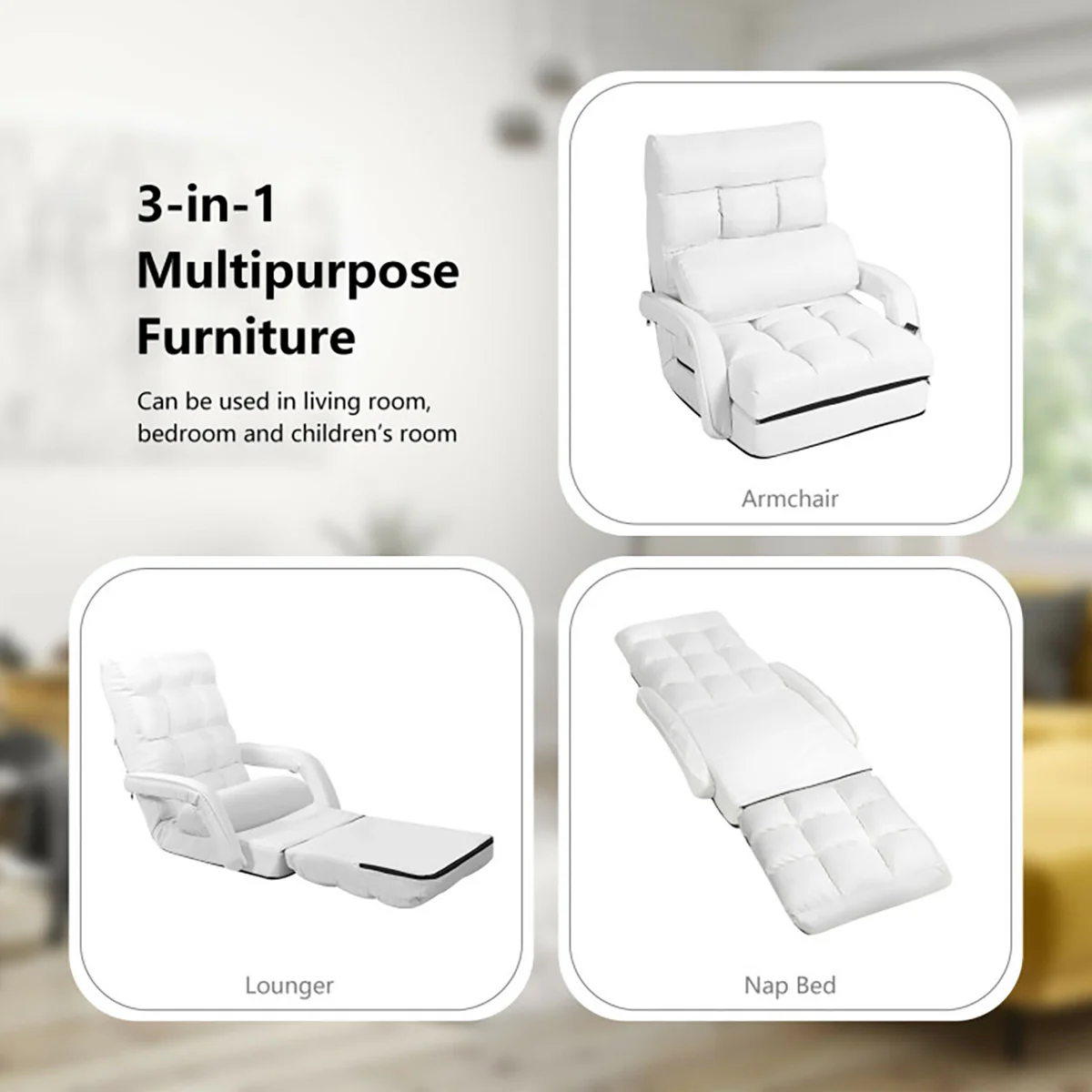 Folding Floor Chair Sofa Bed - Image 36