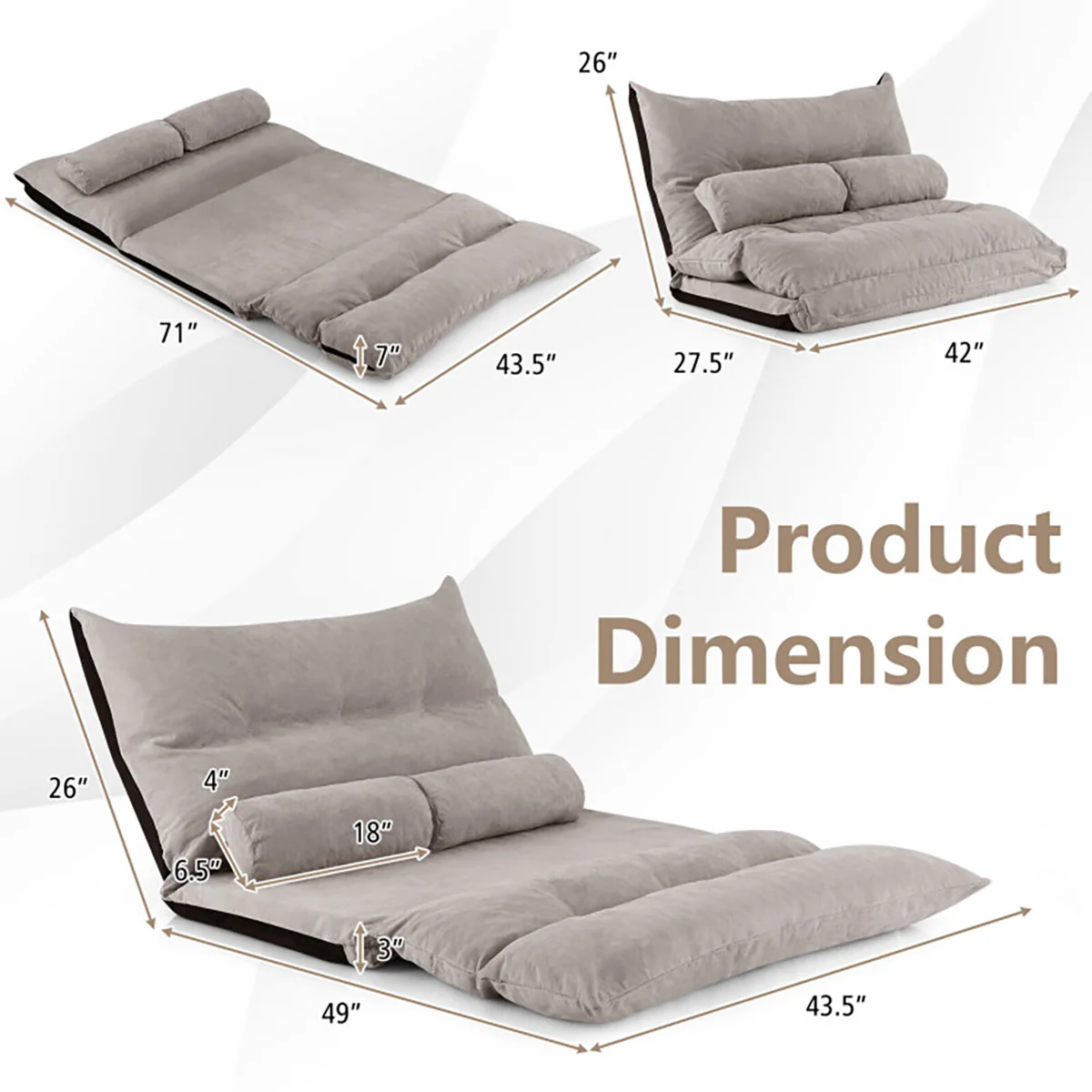Folding Floor Sofa Bed - Image 20