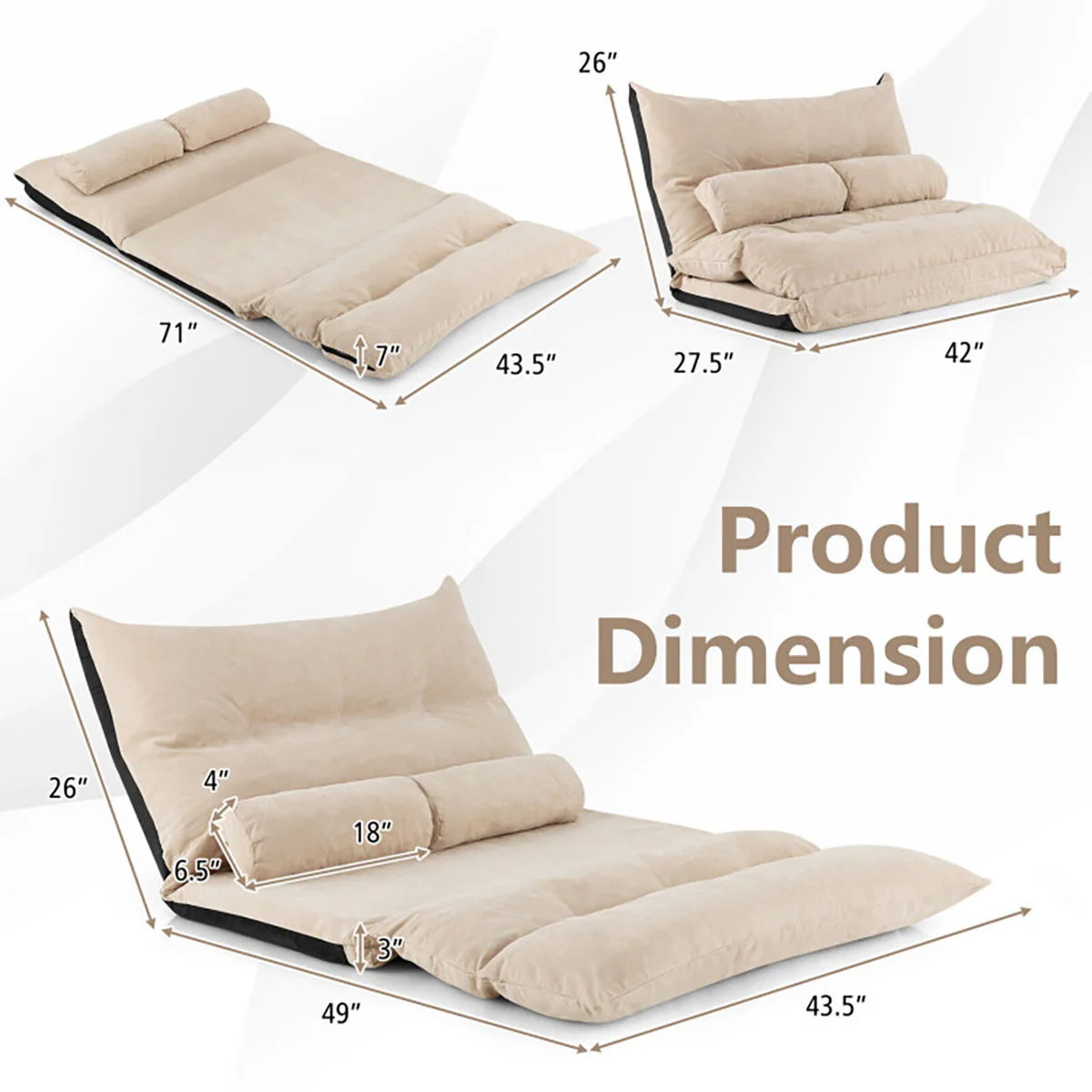 Folding Floor Sofa Bed - Image 9