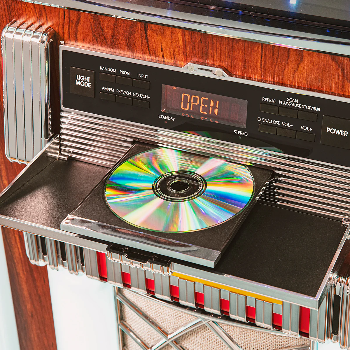 Full-Size CD and Bluetooth Jukebox with Stand - Image 7