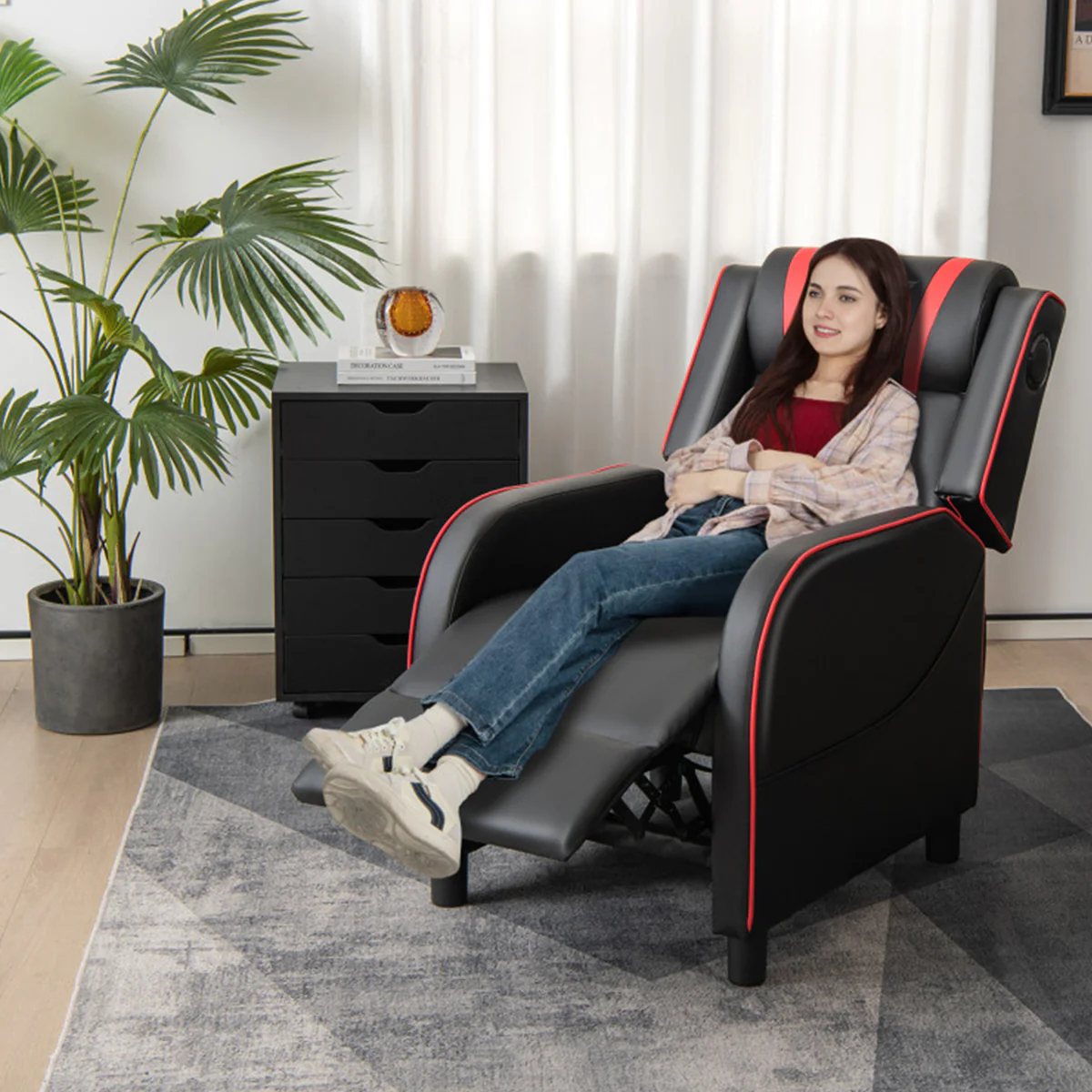 Gaming Massage Recliner Chair with Bluetooth Speakers - Image 13