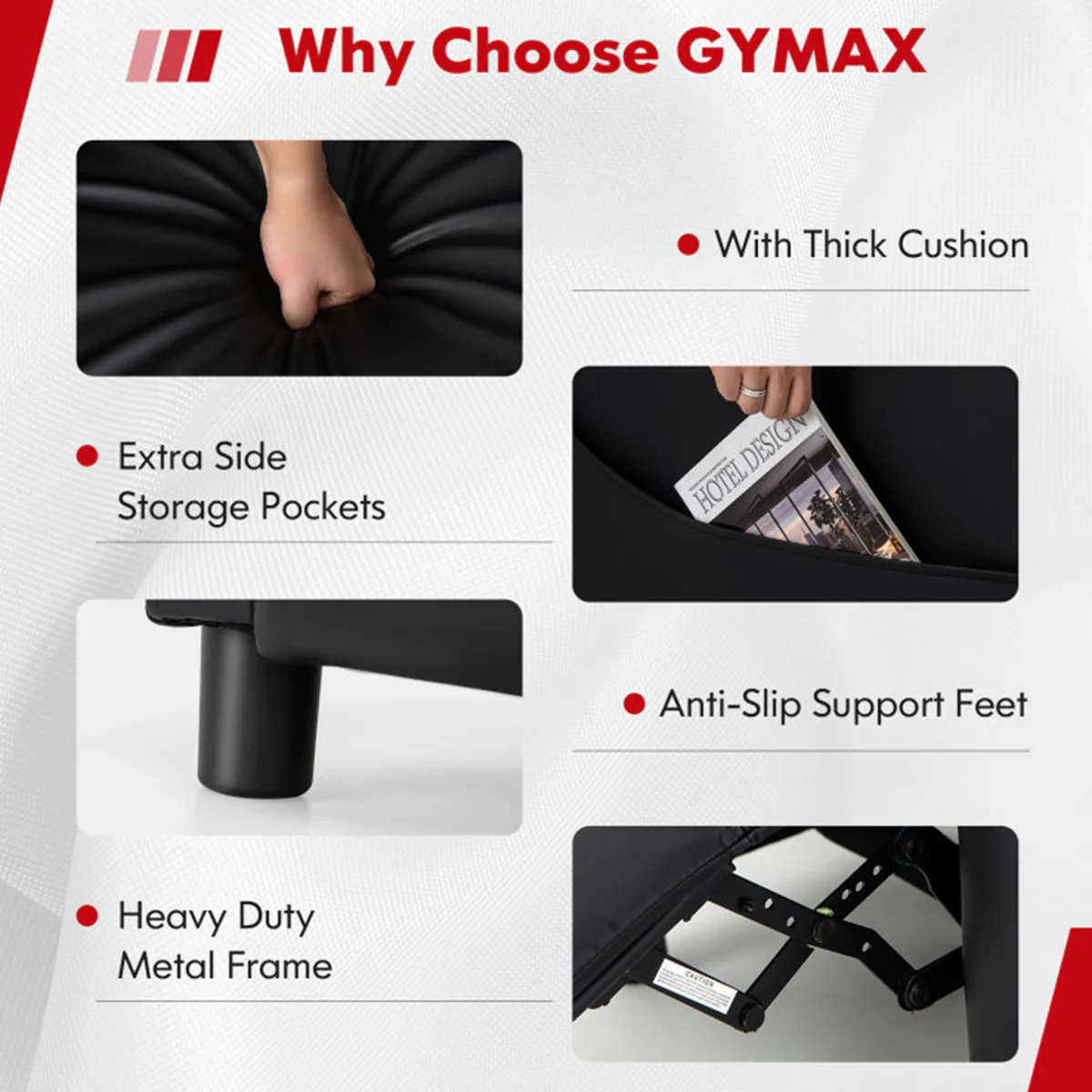 Gaming Massage Recliner Chair with Bluetooth Speakers - Image 16