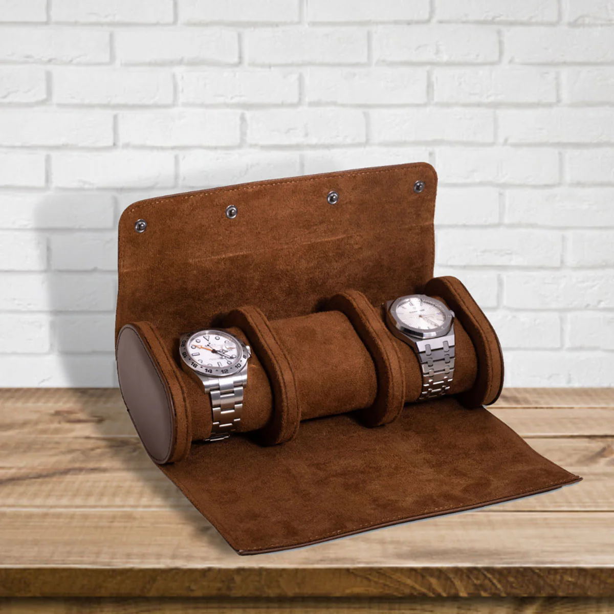 Genuine Leather Watch Roll for 3 Watches - Image 11