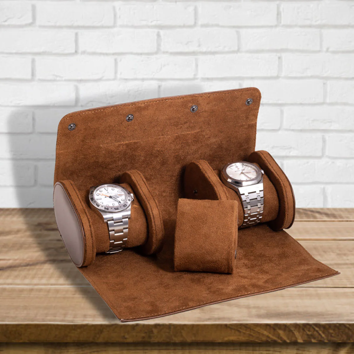 Genuine Leather Watch Roll for 3 Watches - Image 16