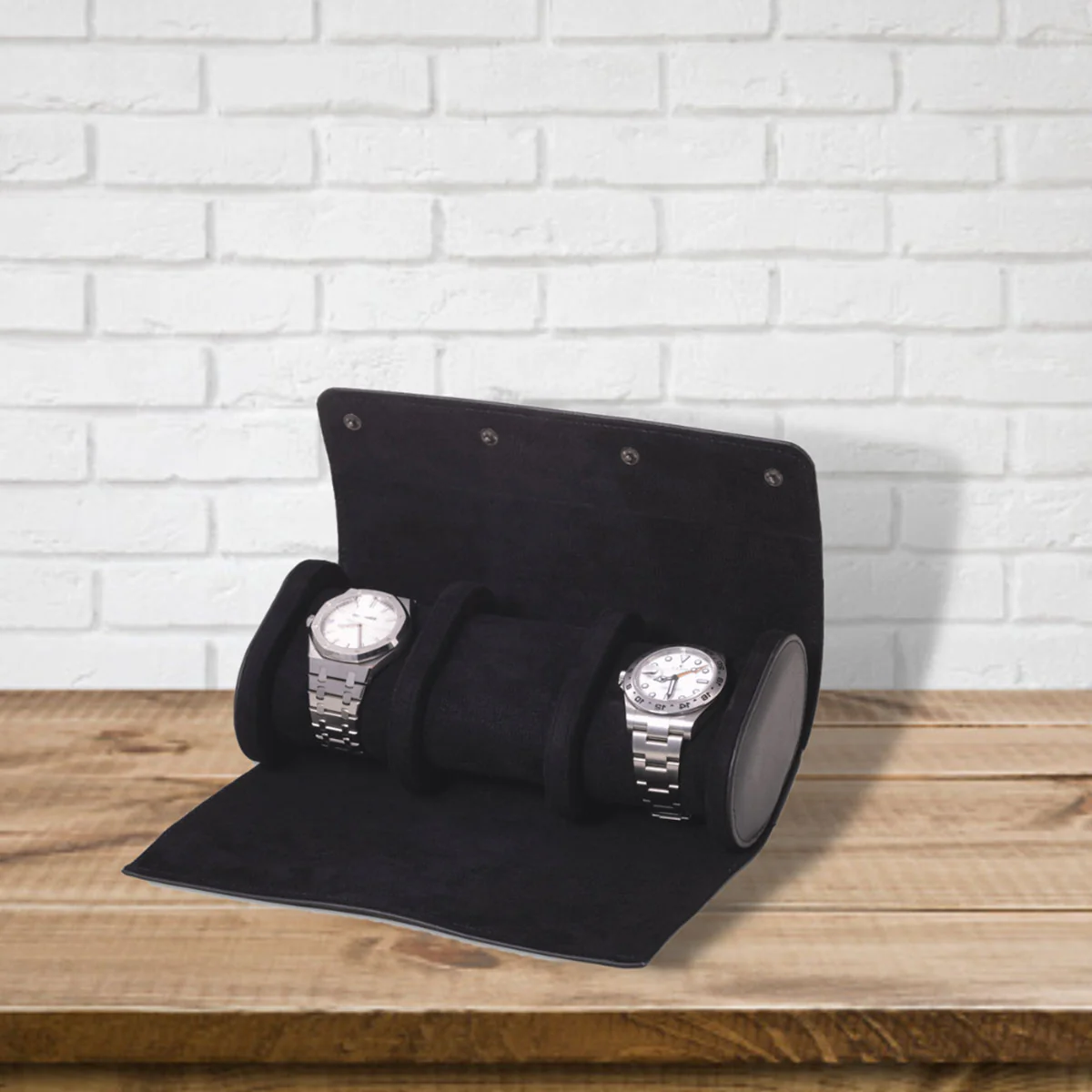 Genuine Leather Watch Roll for 3 Watches - Image 7