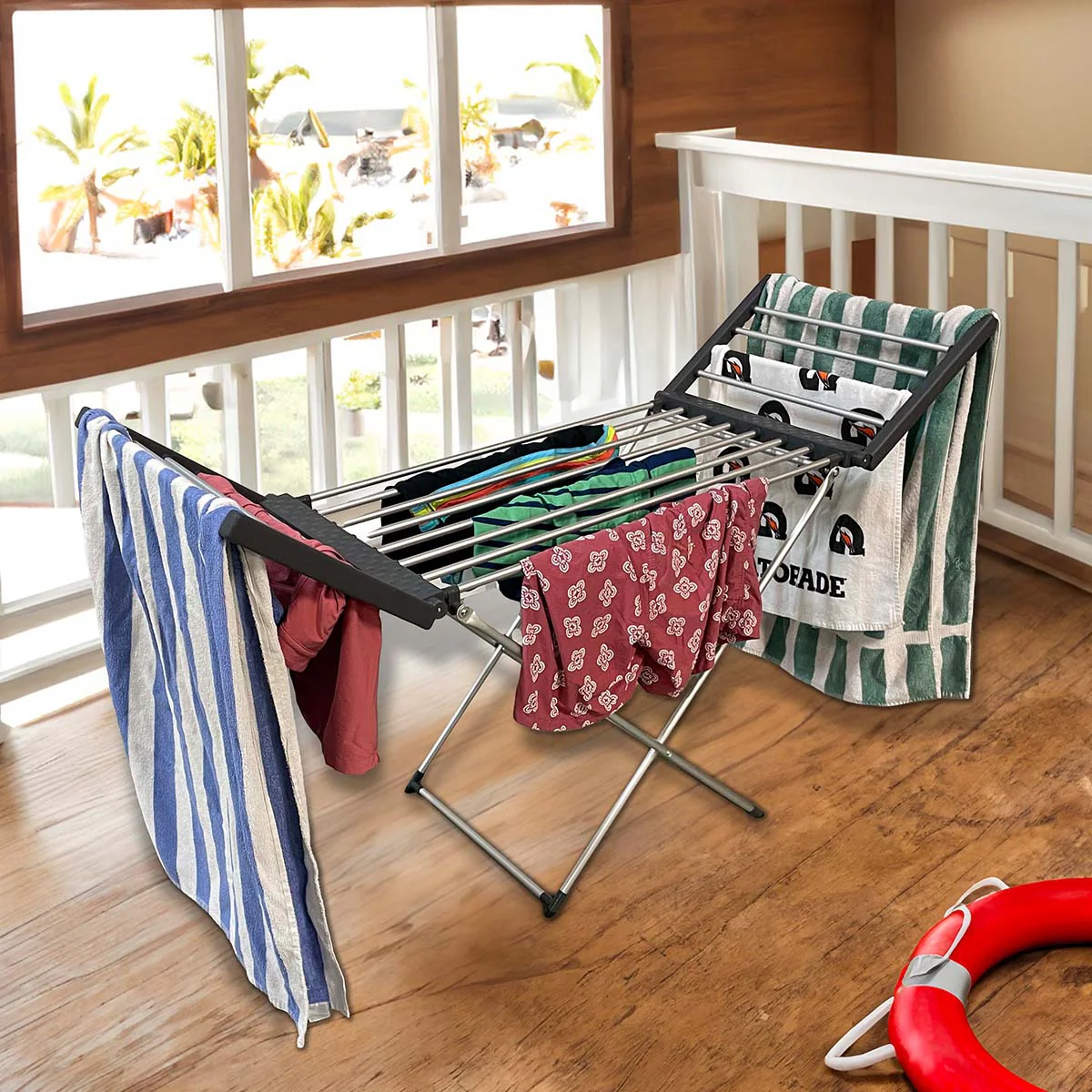 Heated Fold-Up Laundry Drying Rack - Image 3