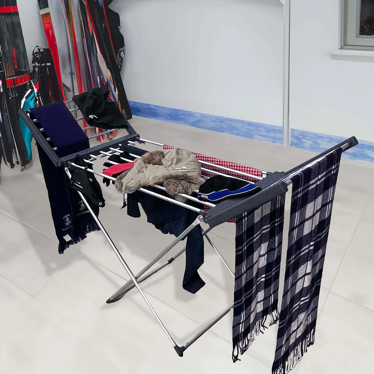 Heated Fold-Up Laundry Drying Rack - Image 4