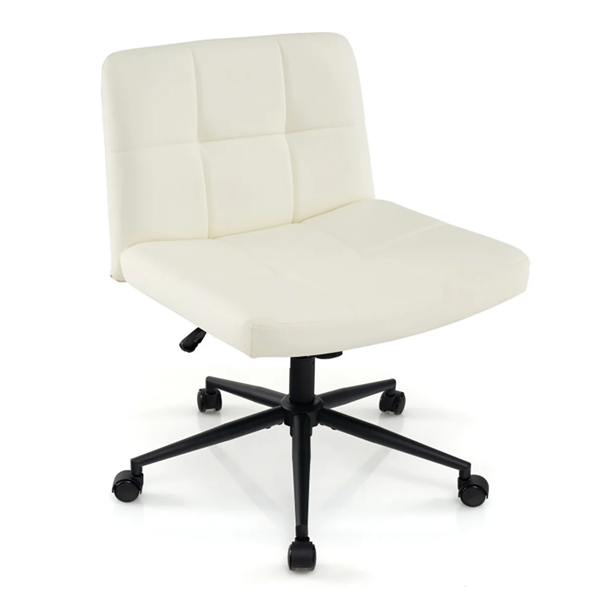 Height-Adjustable Armless Desk Chair with Wheels - Image 10