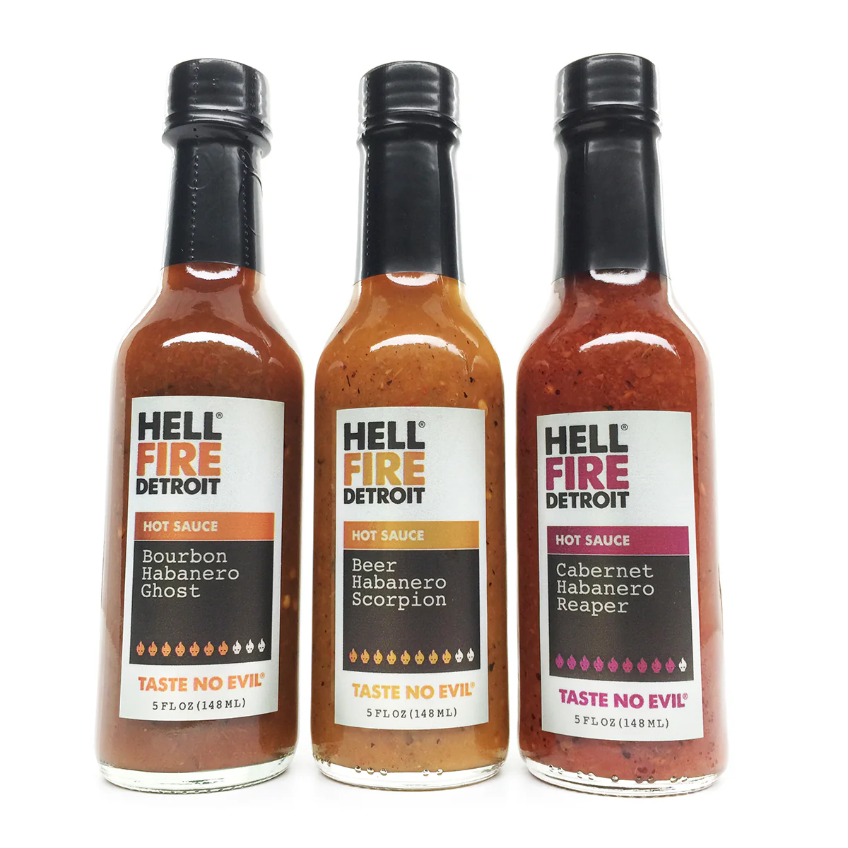 Hell Fire Detroit Inferno Hot Sauce Gift Set - Image 2