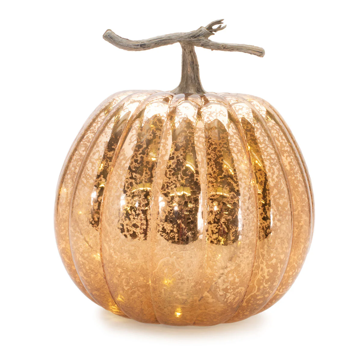 Illuminated Metallic Pumpkin Duo (Set of 2) - Image 2