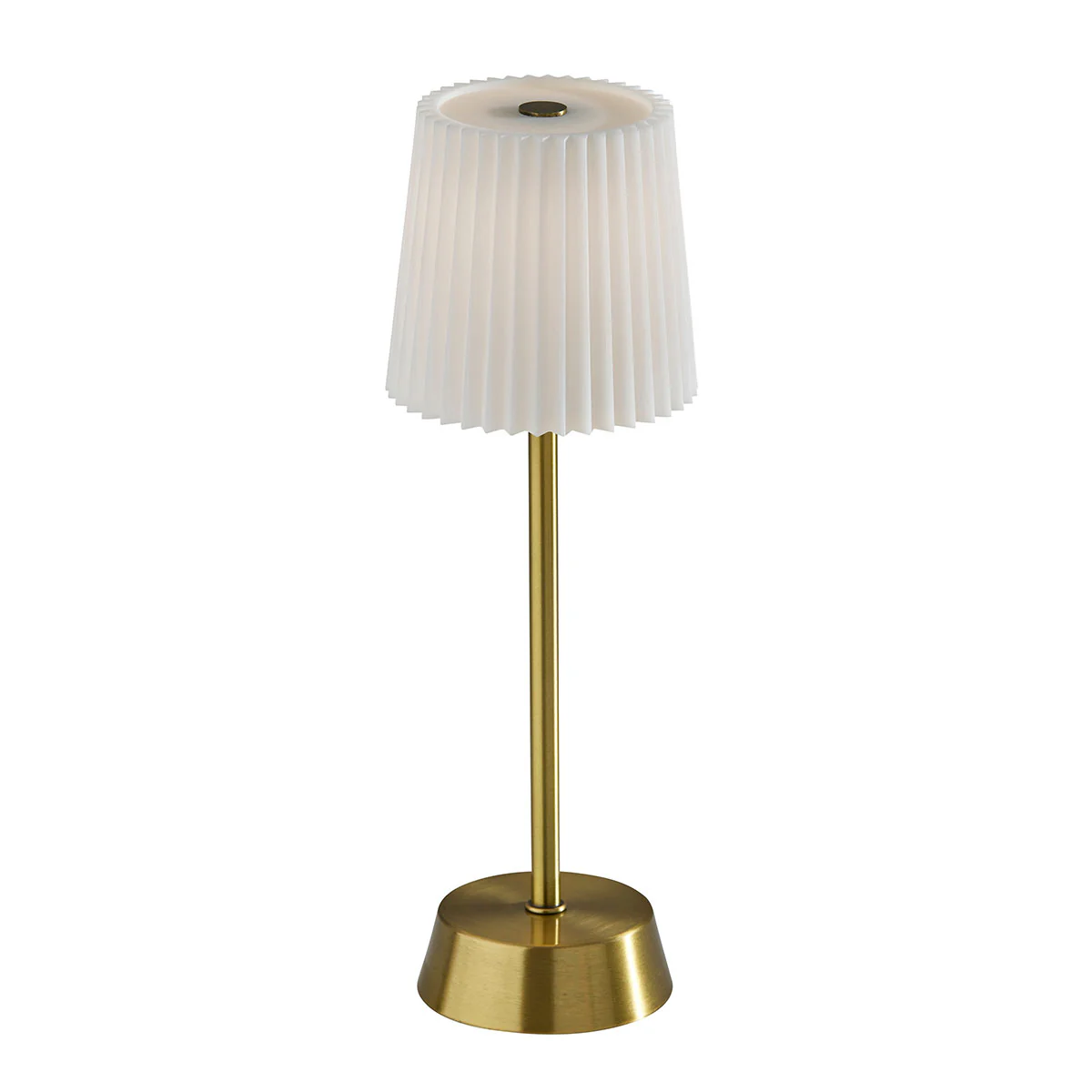 Indoor/Outdoor LED Table Lamp with Pleated Shade - Image 3