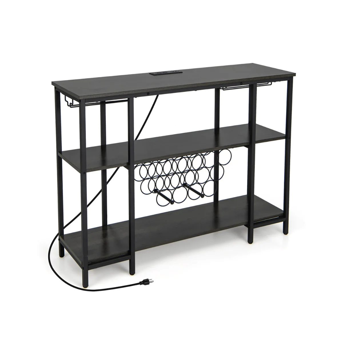 Industrial Wine Rack with Storage Shelves - Image 9