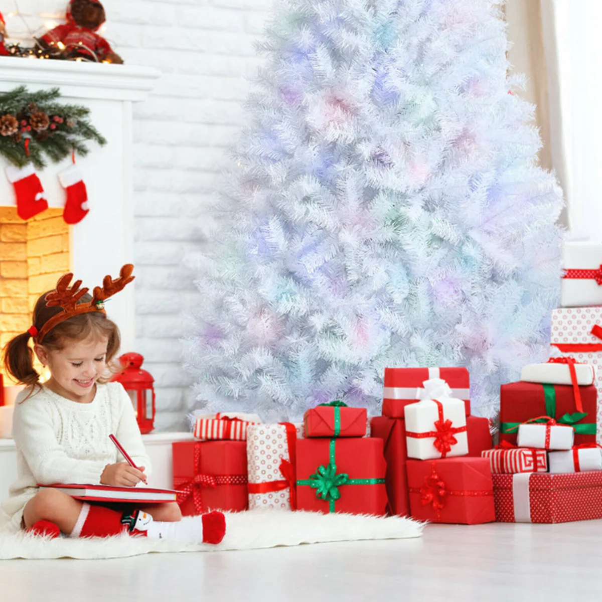 Iridescent Artificial Hinged Christmas Tree - Image 10