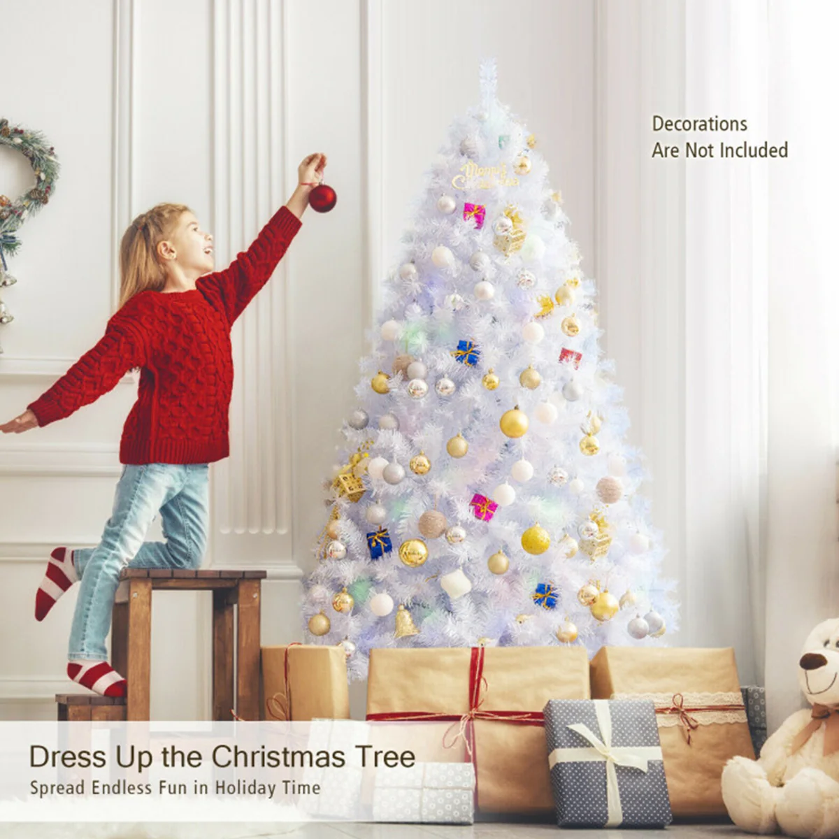 Iridescent Artificial Hinged Christmas Tree - Image 4