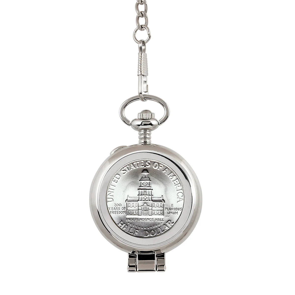JFK Bicentennial Half Dollar Pocket Watch with Skeleton Movement - Image 4