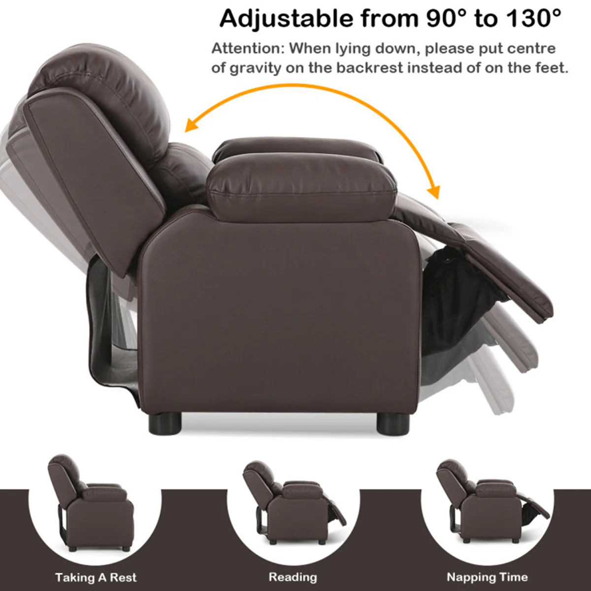 Kids Deluxe Recliner Chair with Storage Arms - Image 13