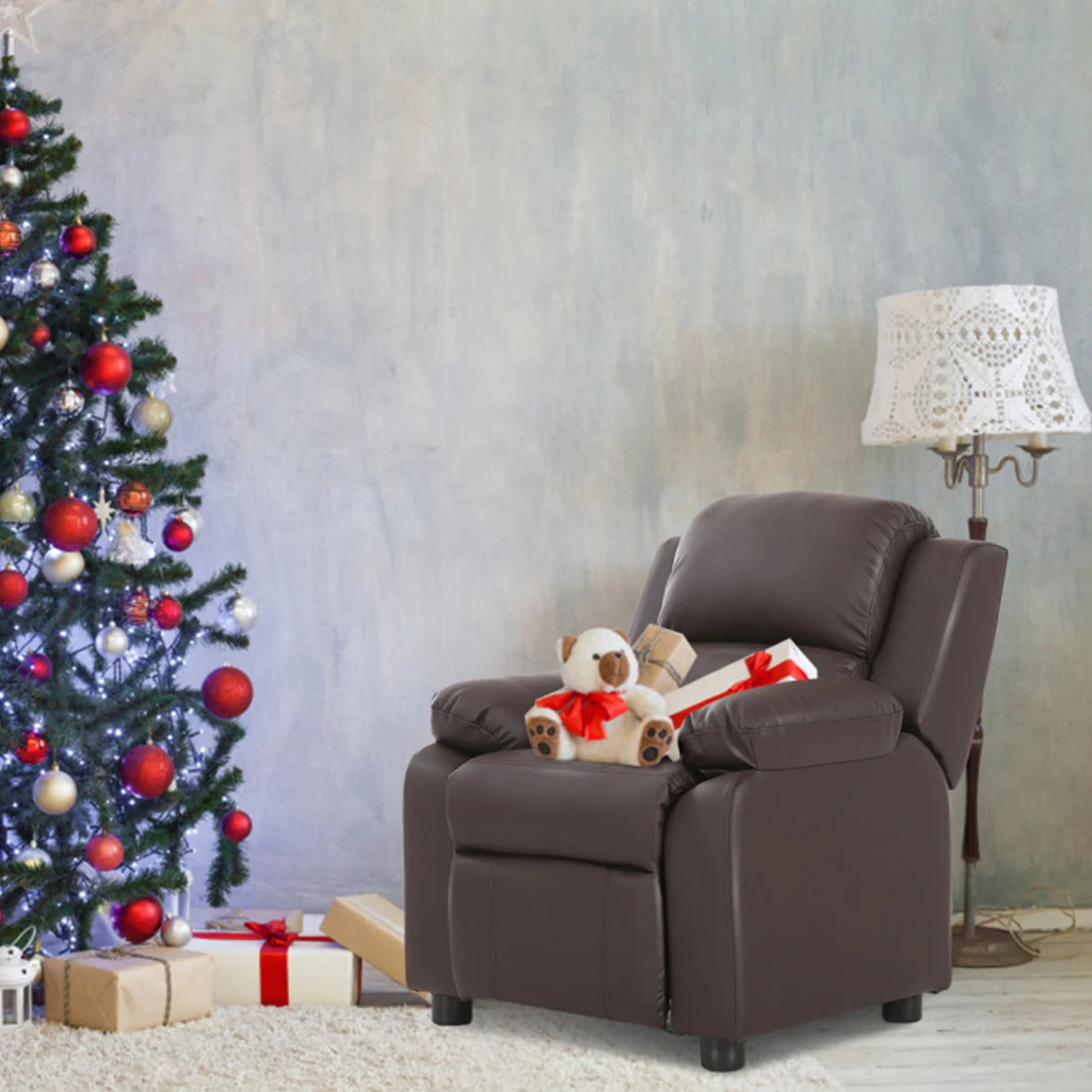 Kids Deluxe Recliner Chair with Storage Arms - Image 18