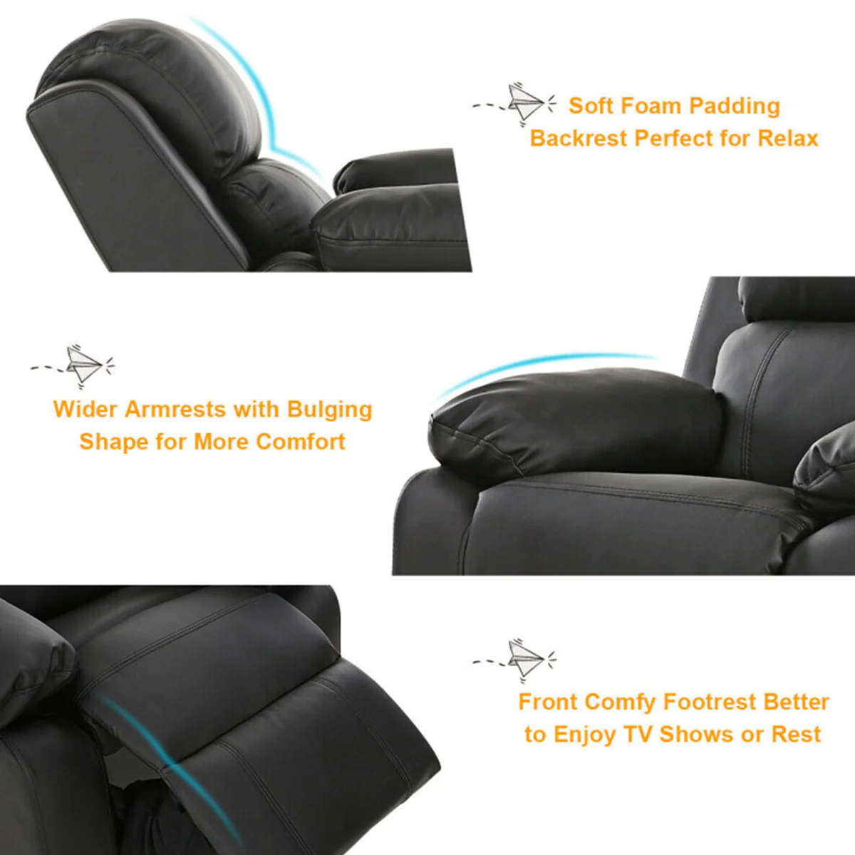 Kids Deluxe Recliner Chair with Storage Arms - Image 6