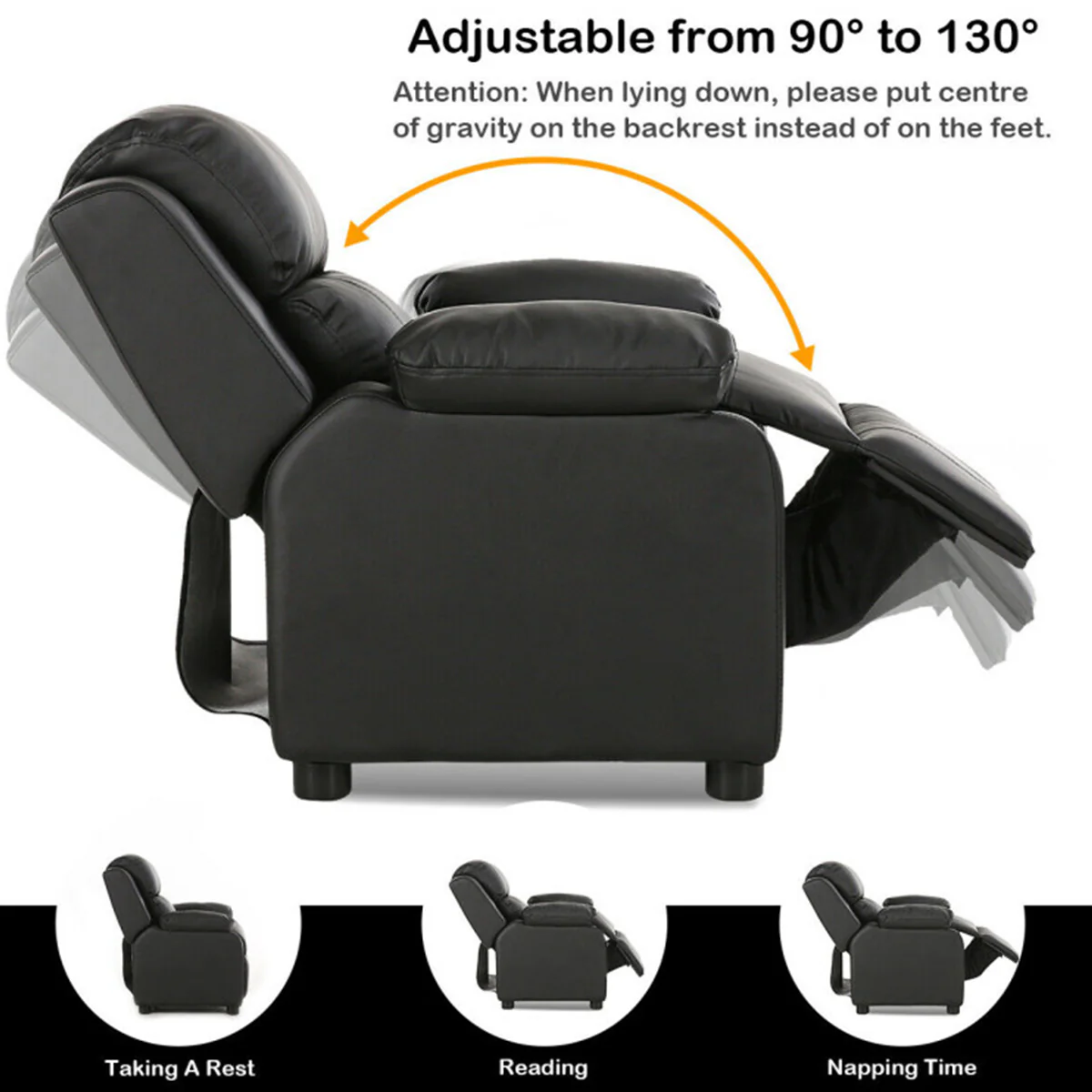 Kids Deluxe Recliner Chair with Storage Arms - Image 7