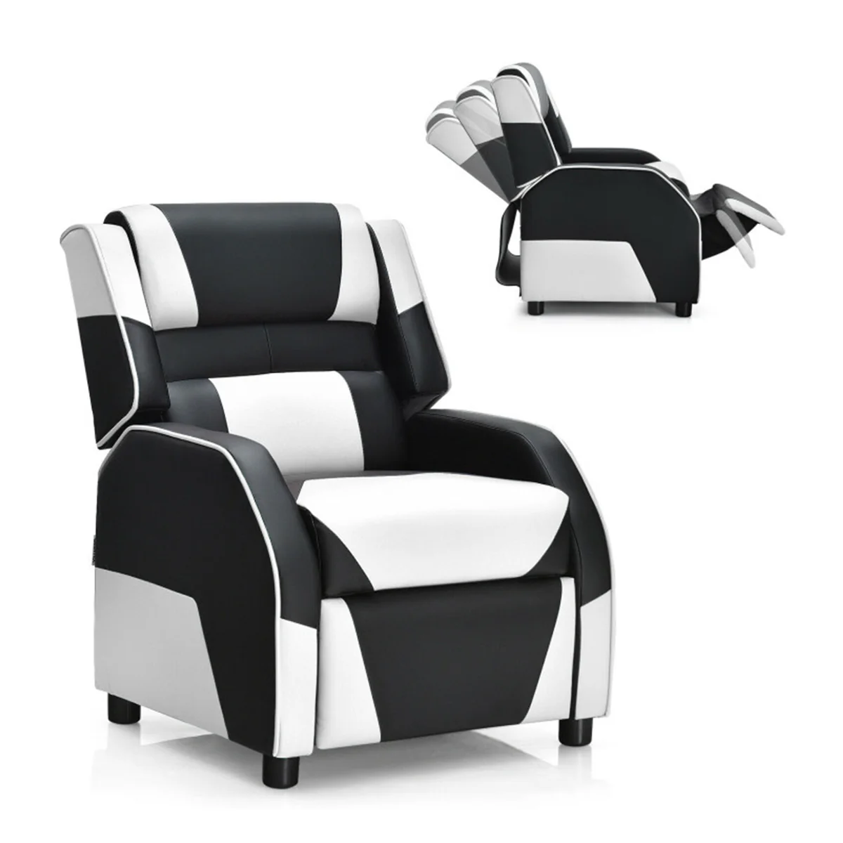Kids Gaming Sofa Recliner with Headrest and Footrest - Image 39