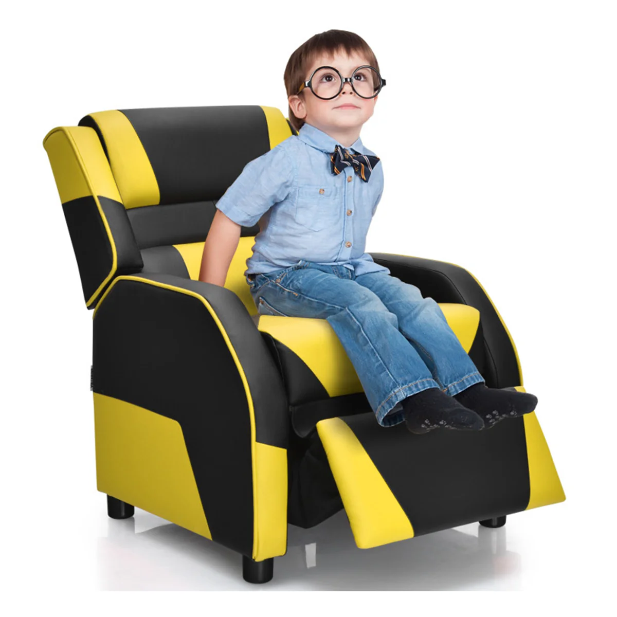 Kids Gaming Sofa Recliner with Headrest and Footrest - Image 58