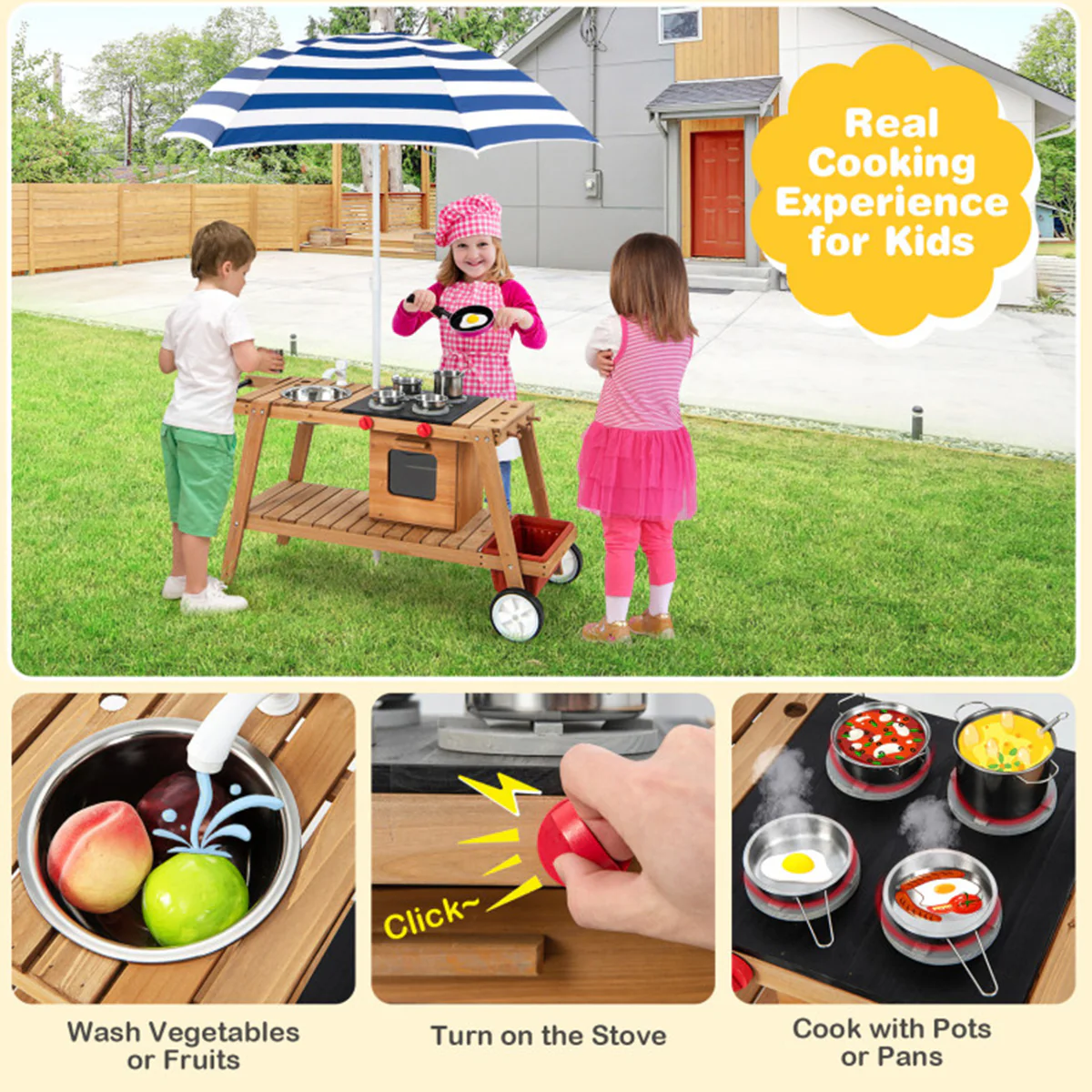 Kids Play Trolley with Sun Proof Umbrella - Image 4