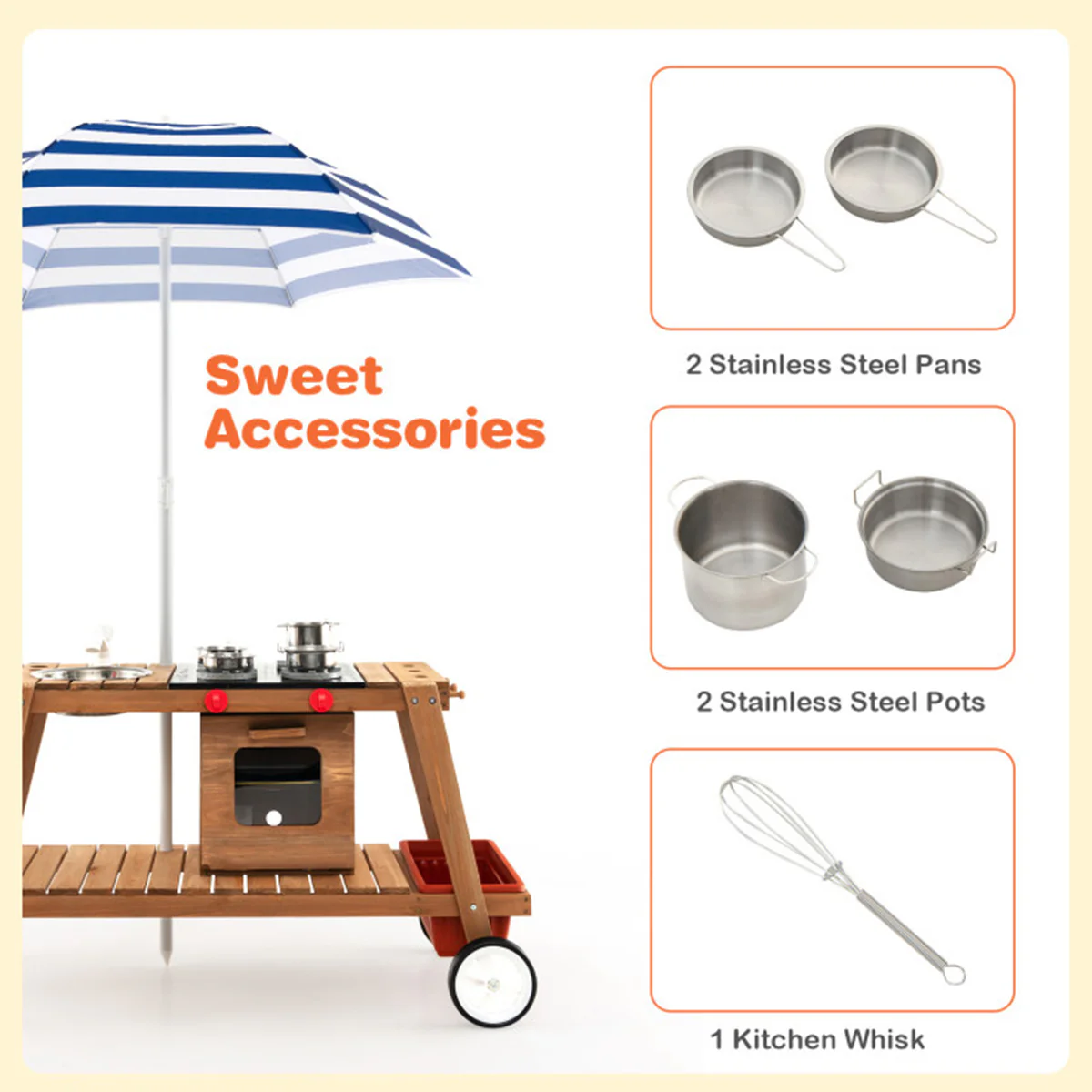 Kids Play Trolley with Sun Proof Umbrella - Image 5