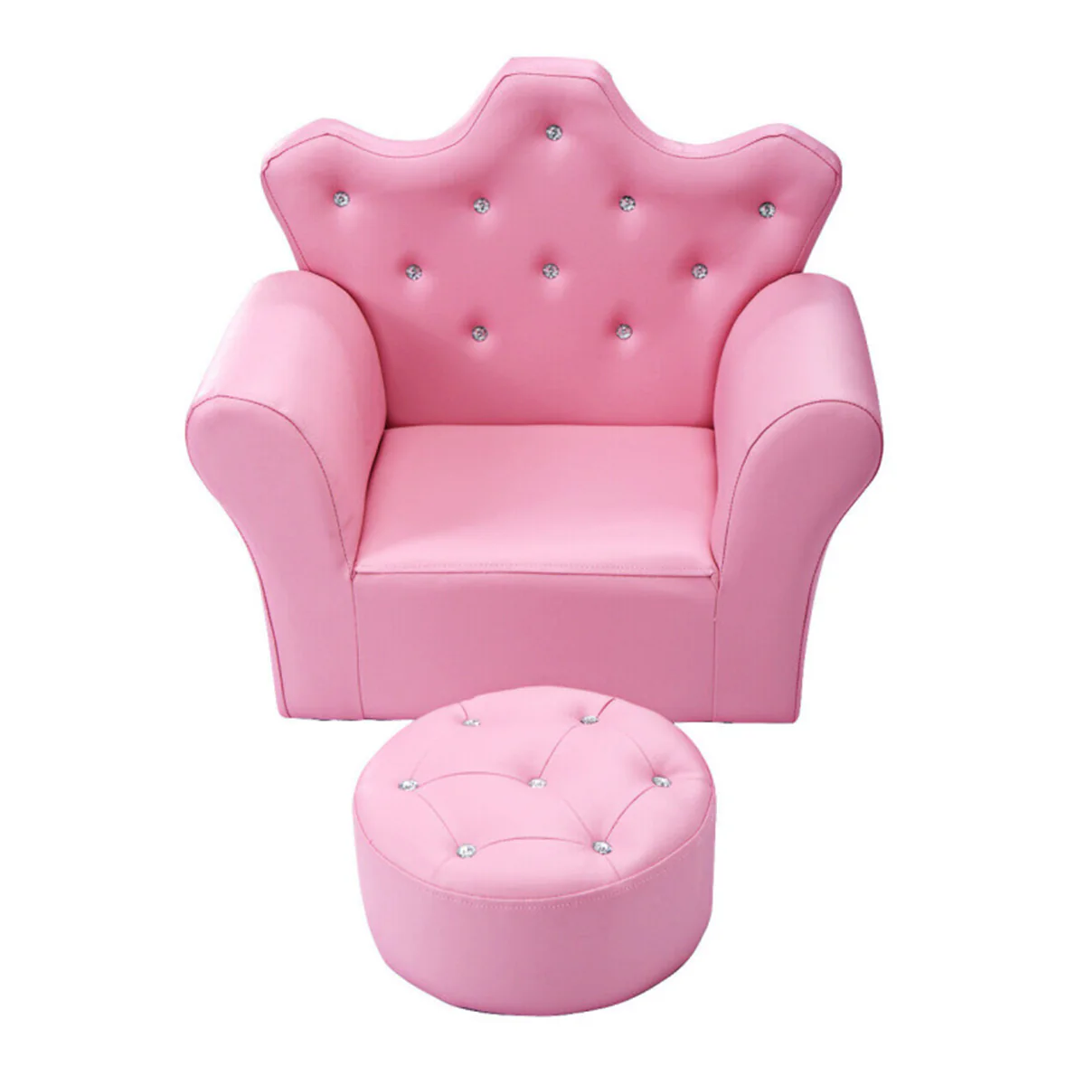 Kids Princess Sofa with Ottoman - Image 10