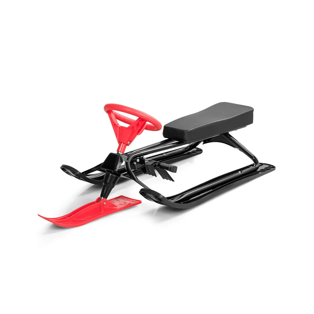 Kids Snow Sand Grass Sled with Steering Wheel and Brakes - Image 2