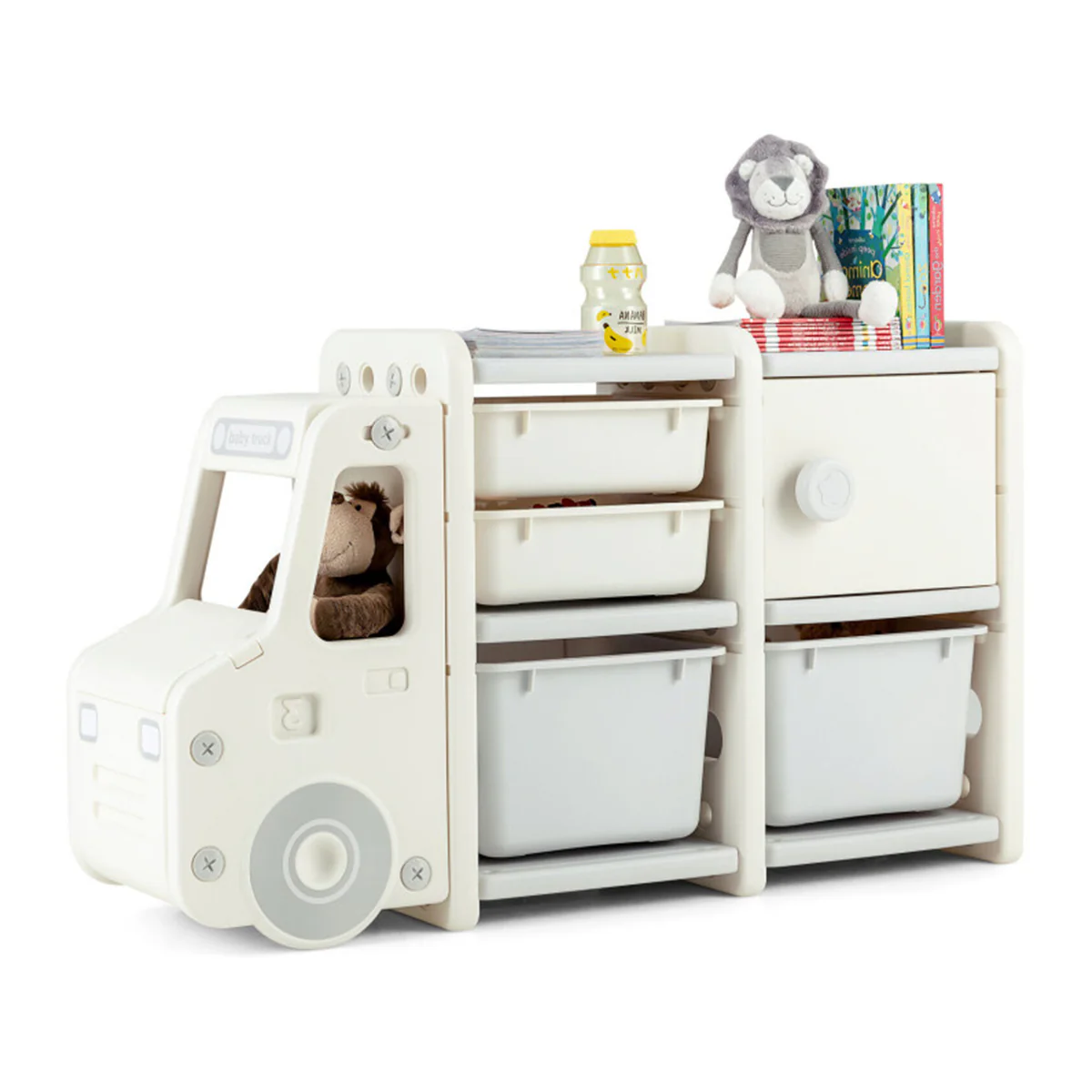 Kids Truck Storage Organizer with Plastic Bins - Image 18