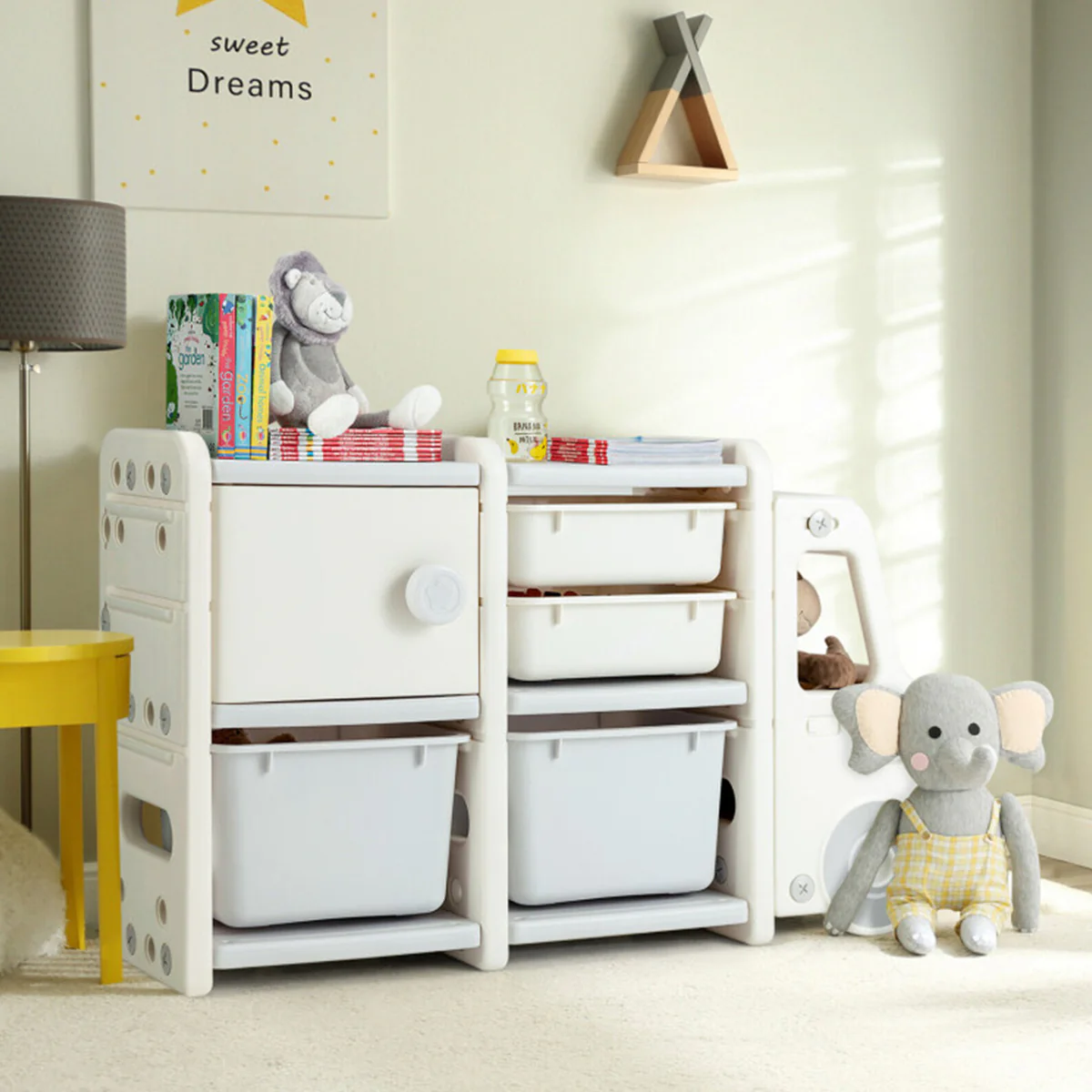 Kids Truck Storage Organizer with Plastic Bins - Image 21