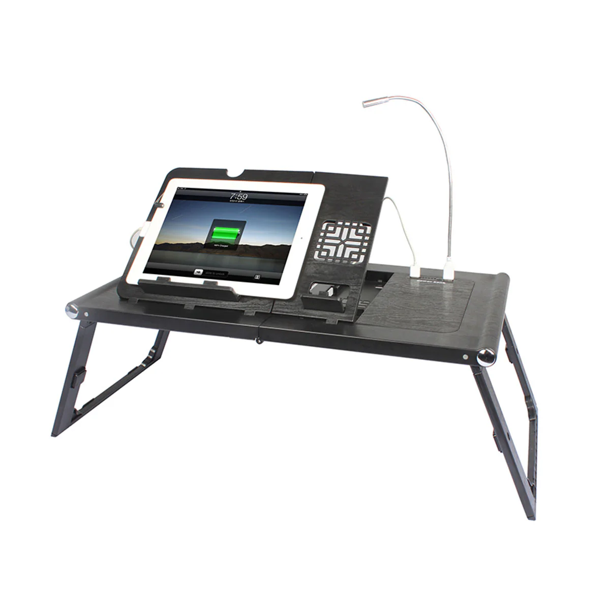 Laptop and Tablet Tray with Built-In Charger by Sharper Image - Image 5