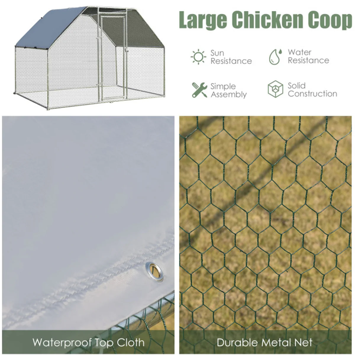 Large Walk In Chicken Run Cage - Image 4