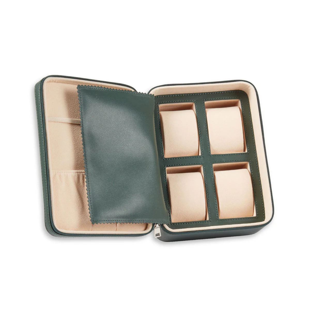 Leather Four Watch and Accessory Travel Watch Case - Image 2